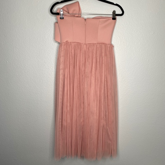 asos scuba bow front tulle midi dress - Picture 7 of 7